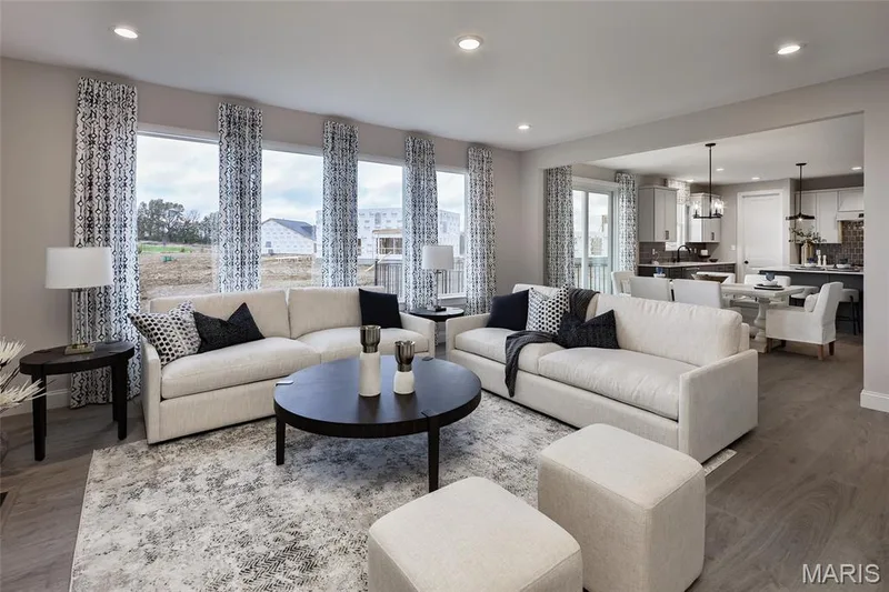 Family room with view of window wall — 342 Healthy Way, St Charles, MO 63304