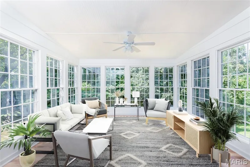 Fabulous Sun room with new flooring and lighting! — 250 Brixham Drive, Chesterfield, MO 63017