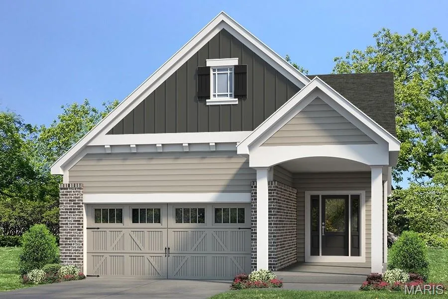 Rendering of Front Elevation — 1 TBB Ashland Pointe @ Brightleaf Orchard Villas, Wildwood, MO 63038