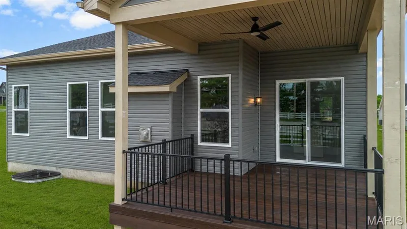 Composite Covered Deck with ceiling fan and lighting — 369 Strawberry Grove Drive, O'Fallon, MO 63376