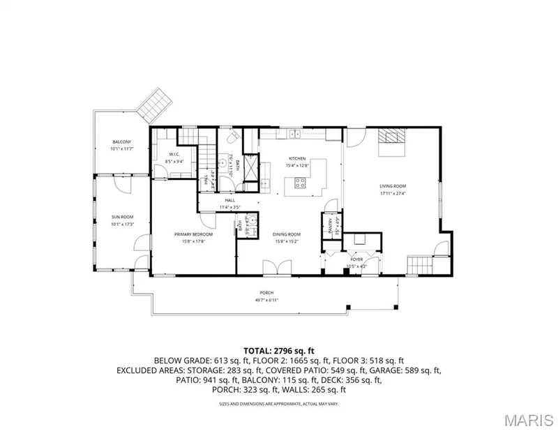 Main level floor plans — 51 Nordic Lane, Defiance, MO 63341
