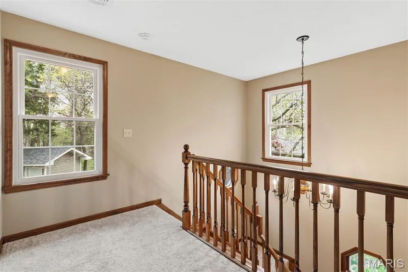 Upper-level landing, new carpet installed throughout upper level 2026 — 51 Nordic Lane, Defiance, MO 63341