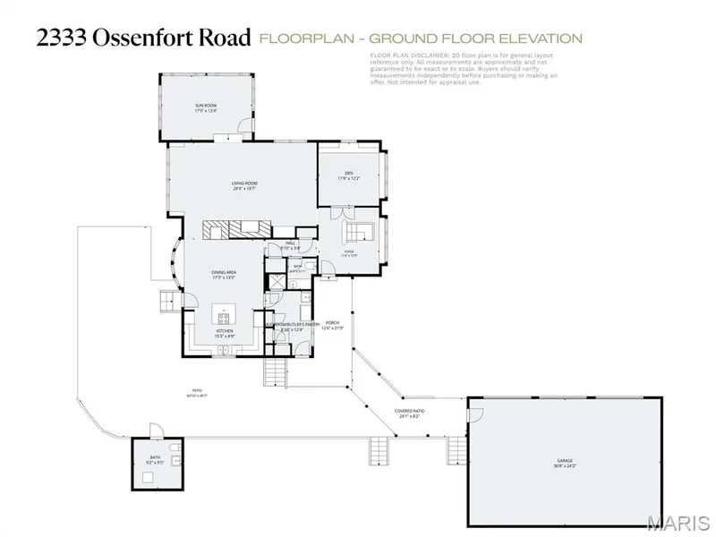 Floor plan - GROUND ELEVATIONS — 2333 Ossenfort Road, Wildwood, MO 63038