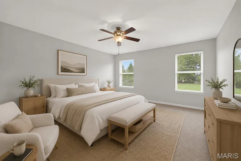 Bedroom #1 - Virtually Staged — 371 Galahad Court, Weldon Spring, MO 63304