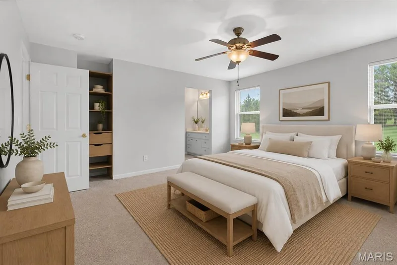 Bedroom #2 - Virtually Staged — 371 Galahad Court, Weldon Spring, MO 63304
