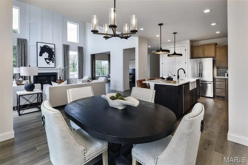Breakfast area view of Kitchen and Great Room — 128 Cedarstone Drive, Dardenne Prairie, MO 63368