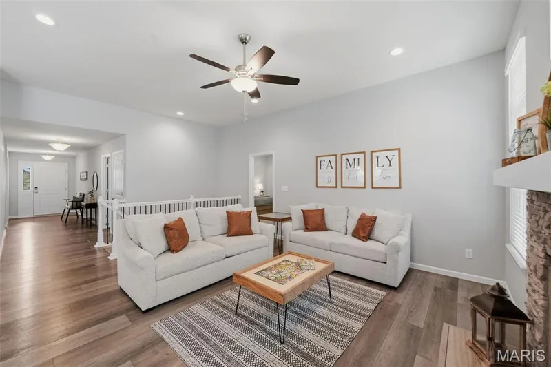 Recessed lighting and ceiling fan — 411 Knothole Lane, Wentzville, MO 63385