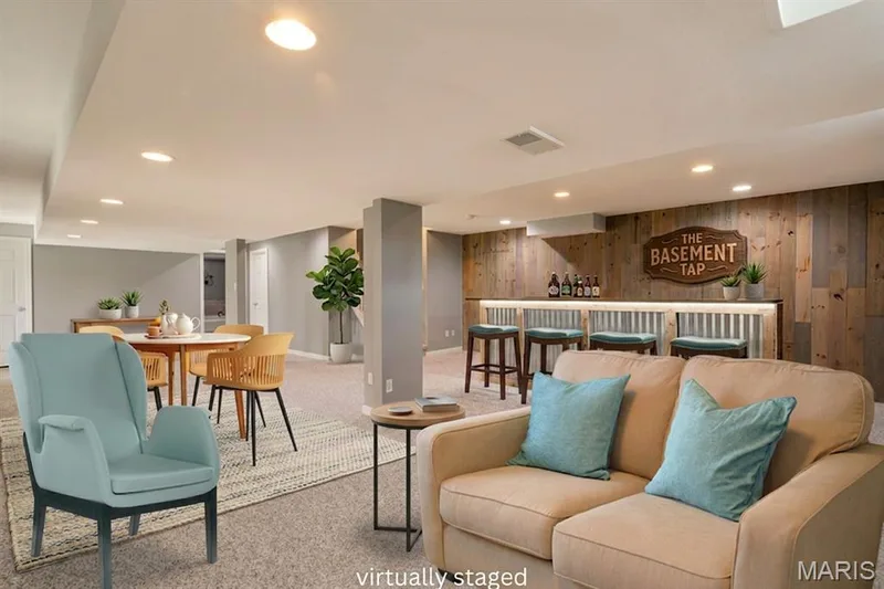 virtually staged finished basement — 195 England Drive, O'Fallon, MO 63366