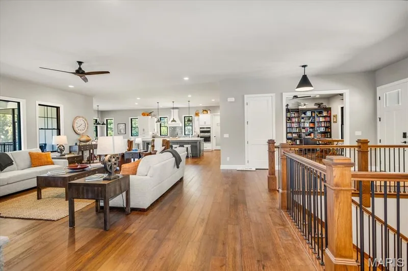 Beautiful engineered hardwood floors throughout — 4444 Augusta Shores Drive, Augusta, MO 63332