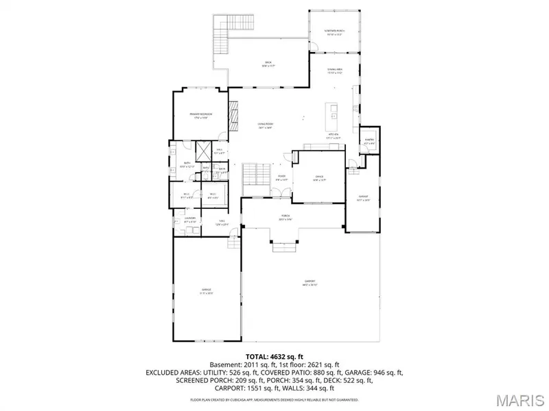Main Level floorplan — 4444 Augusta Shores Drive, Augusta, MO 63332