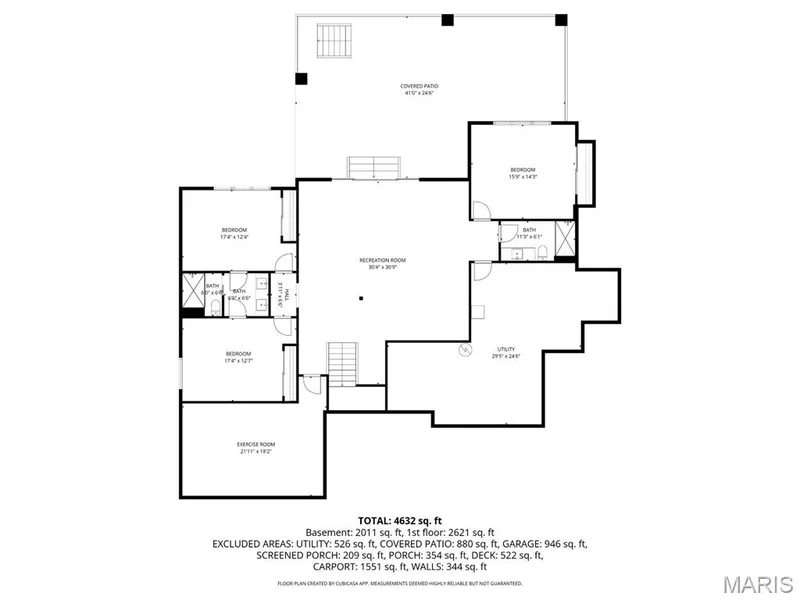 Lower Level floorplan — 4444 Augusta Shores Drive, Augusta, MO 63332