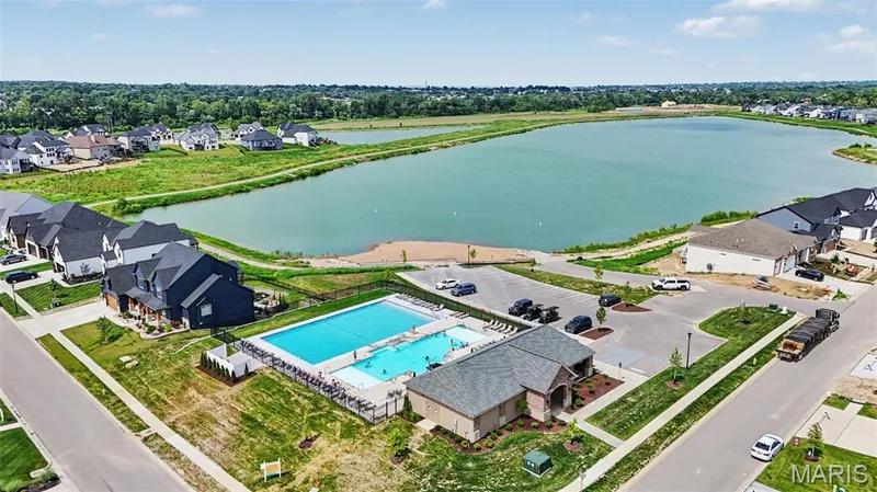 Lake, beach and pool — 9103 Camino Trail, Cottleville, MO 63304