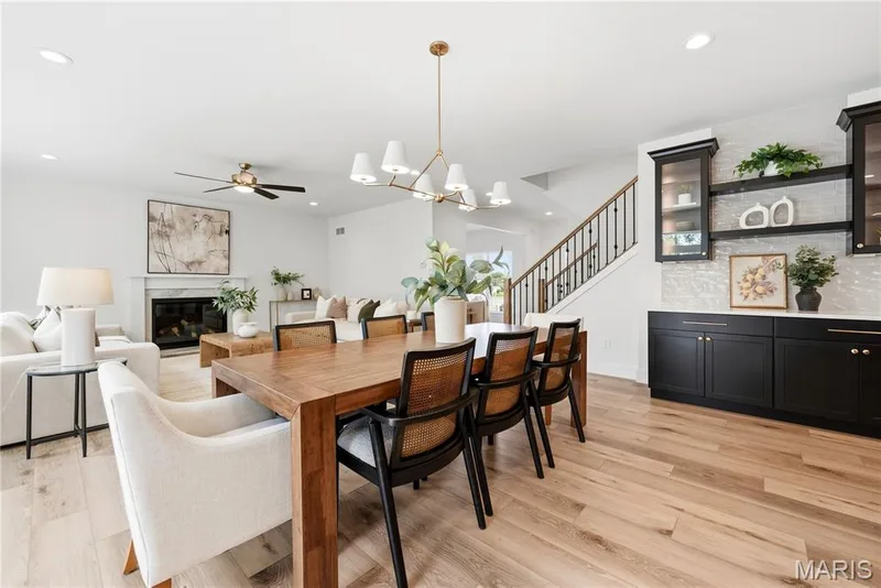 Breakfast Room, Butlers Pantry and Great Room with 9 Foot Ceilings — 527 Ryehill Drive, St Peters, MO 63376