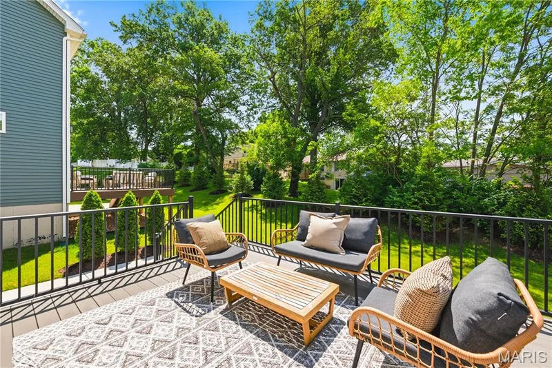 Composite Deck Overlooking Tree Lined Backyard — 527 Ryehill Drive, St Peters, MO 63376