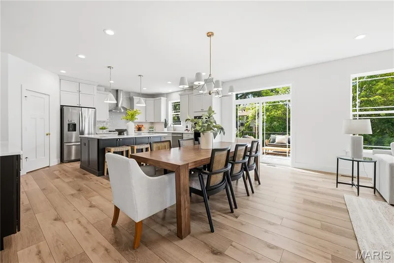Breakfast Room and Sliding Glass Door opening to the Composite Deck — 527 Ryehill Drive, St Peters, MO 63376