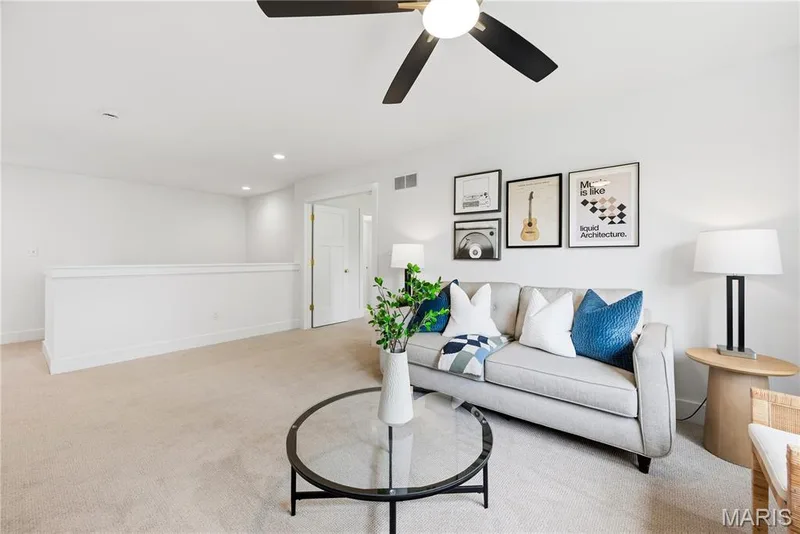Loft with Wood Capped Half Wall — 527 Ryehill Drive, St Peters, MO 63376