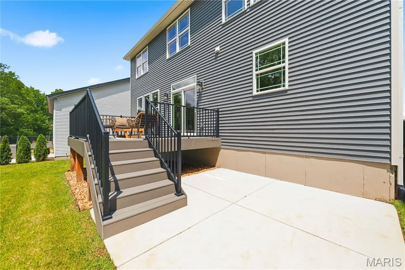 Composite Deck with Steps to Patio — 527 Ryehill Drive, St Peters, MO 63376