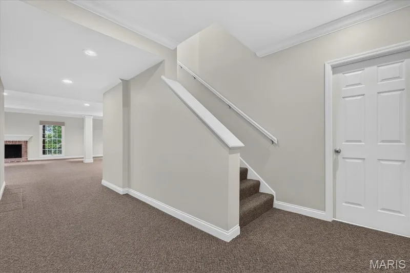 View towards large family room/recreation room in lower level — 16557 Baxter Forest Ridge Drive, Chesterfield, MO 63005