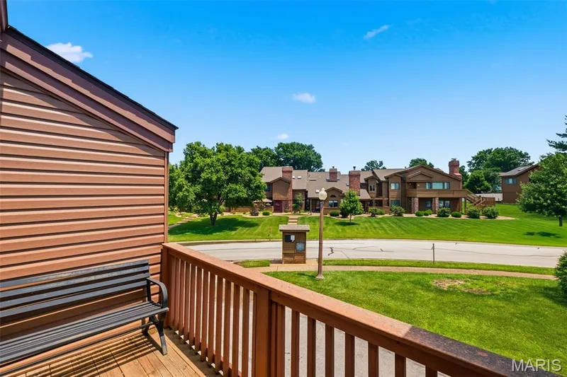 Private balcony off of primary bedroom — 704 Hemingway Lane #E, Weldon Spring, MO 63304