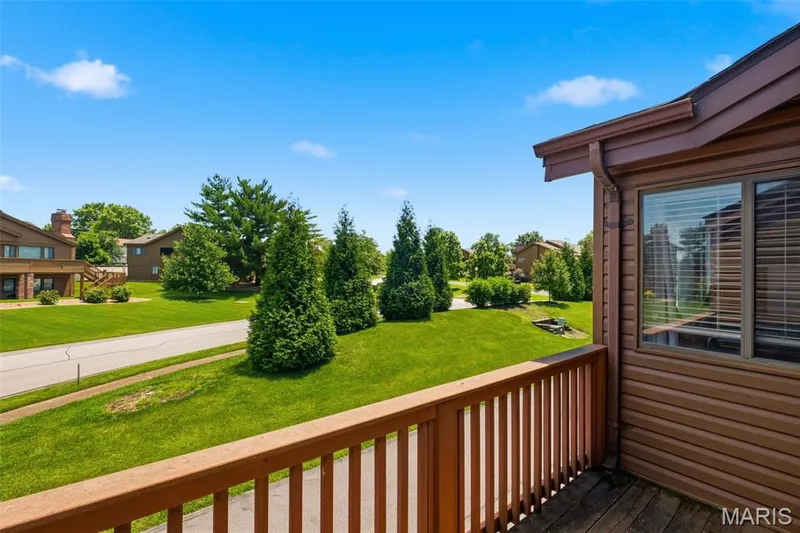 Private balcony off of primary bedroom — 704 Hemingway Lane #E, Weldon Spring, MO 63304