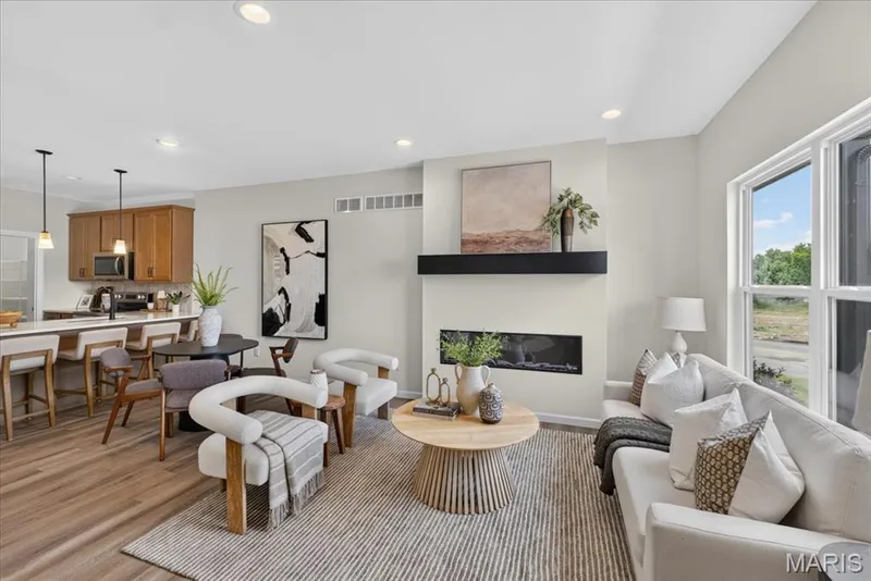 Pictures of a Bristol floor plan.  Some options shown may be optional upgrades — 108 Cottle Creek Way, Cottleville, MO 63304