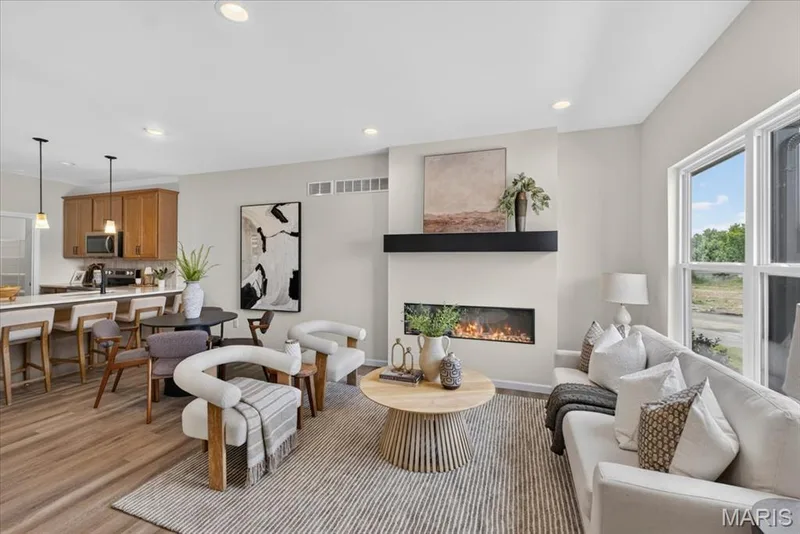 Pictures of a Bristol floor plan.  Some options shown may be optional upgrades — 108 Cottle Creek Way, Cottleville, MO 63304