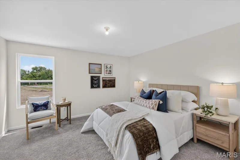 Pictures of a Bristol floor plan.  Some options shown may be optional upgrades — 108 Cottle Creek Way, Cottleville, MO 63304