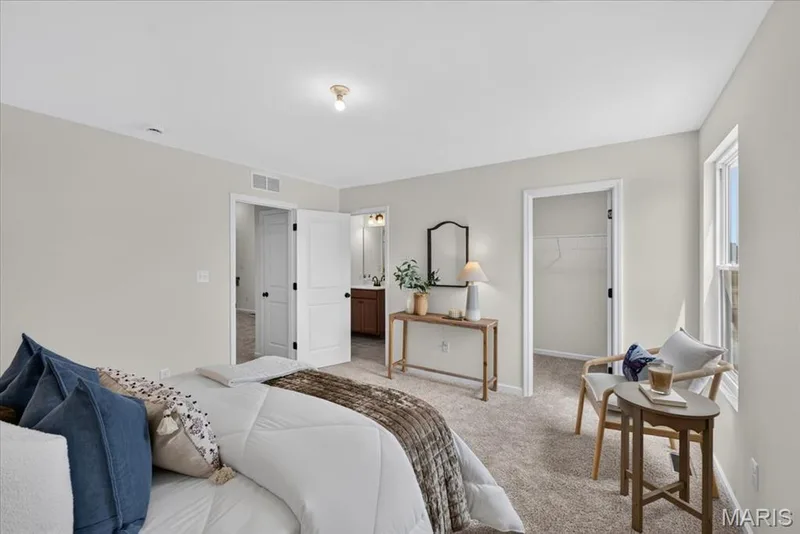 Pictures of a Bristol floor plan.  Some options shown may be optional upgrades — 108 Cottle Creek Way, Cottleville, MO 63304