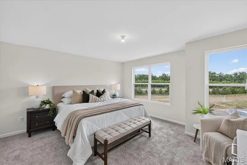 Pictures of a Bristol floor plan.  Some options shown may be optional upgrades — 108 Cottle Creek Way, Cottleville, MO 63304