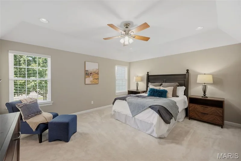 Gorgeous primary with tray ceiling — 202 Highland Meadows Drive, Wentzville, MO 63385
