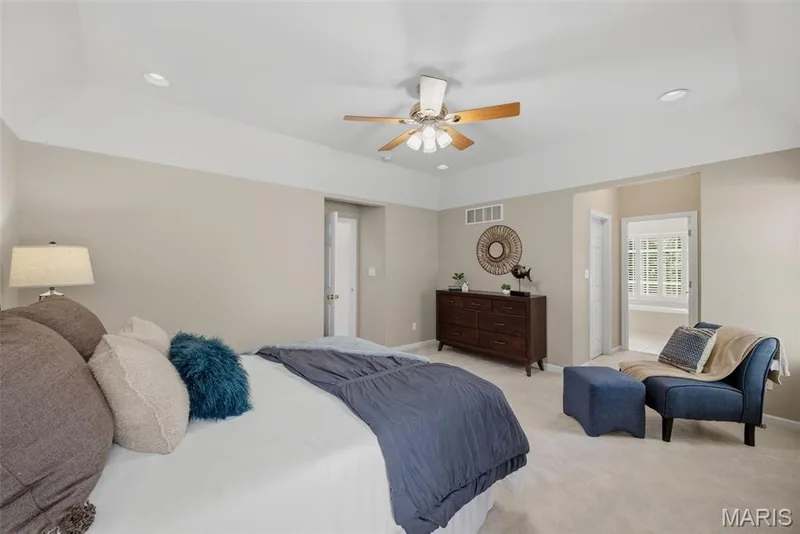 Primary bedroom with walk in closet & additional closet adjacent from it — 202 Highland Meadows Drive, Wentzville, MO 63385