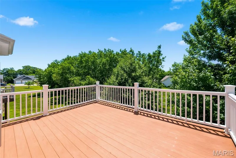 Maintenance free deck with trees for privacy! — 202 Highland Meadows Drive, Wentzville, MO 63385
