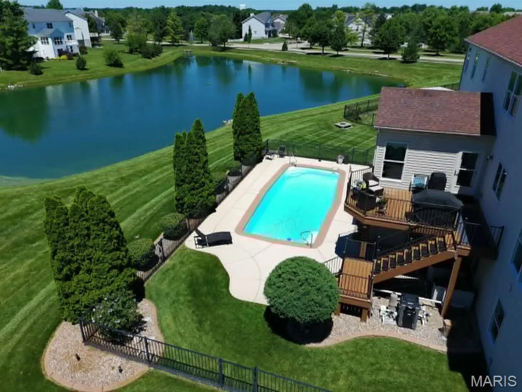 The backyard is all set for summer fun! — 535 Garrick Place, O'Fallon, MO 63368