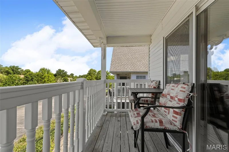 Balcony with storage closet — 1233 Saravalle Drive, St Peters, MO 63376