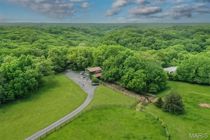 Drone / aerial view of a forest — 2731 Christy Avenue, Wildwood, MO 63040