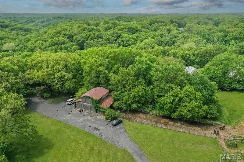 Bird's eye view of a heavily wooded area — 2731 Christy Avenue, Wildwood, MO 63040