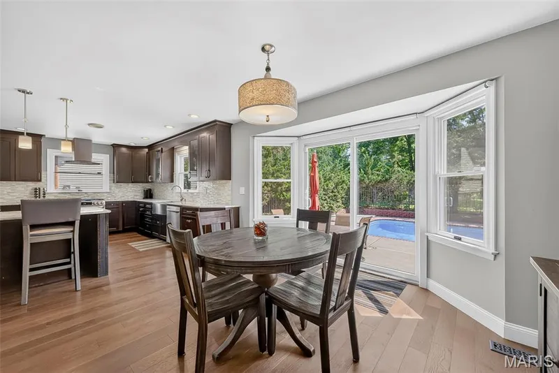 Wouldn't you love to eat your Wheaties in the morning, looking out at the beautiful pool? — 2024 Meadowbrook Way Drive, Chesterfield, MO 63017