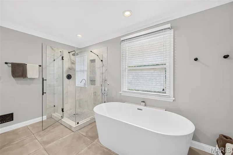 Another view of the soaking tub and shower. — 2024 Meadowbrook Way Drive, Chesterfield, MO 63017