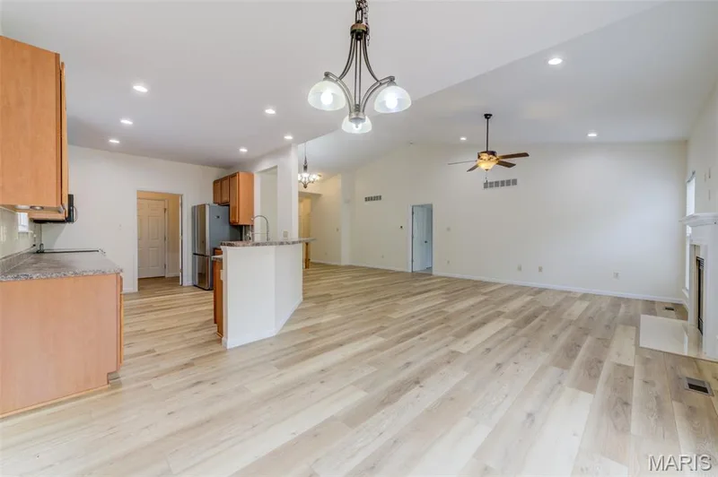 Beautiful open floor plan from the Brkfst Rm — 508 Newkirk Circle, St Peters, MO 63303