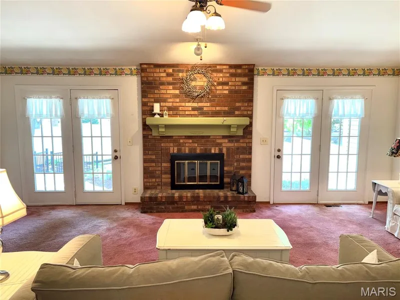 French Doors To Private Courtyard — 15803 Harris Ridge Court, Chesterfield, MO 63017