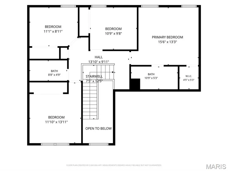Upstairs Floor Plan — 425 Dusty Brook Drive, O'Fallon, MO 63366