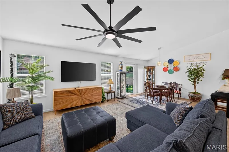 Vaulted Ceiling with Designer Ceiling Fan & Light! — 156 Hidden Bluffs Drive, Lake St. Louis, MO 63367