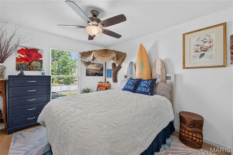 Bedroom #2 with Luxury Vinyl Wood Wide-Plank Floors & Ceiling Fan & Light! — 156 Hidden Bluffs Drive, Lake St. Louis, MO 63367