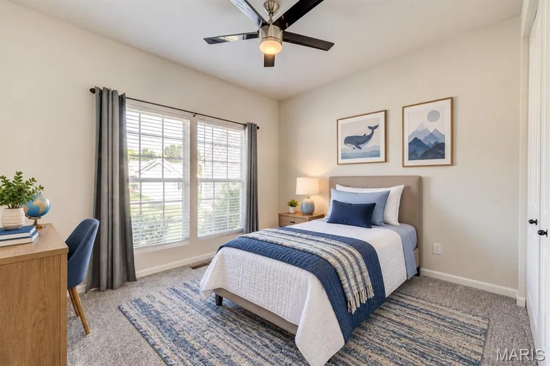 Virtually Staged 2nd Bedroom — 118 Riding Crop Lane, Wentzville, MO 63385