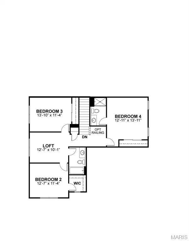Second Floor plan — 2517 Aspen Grove Court, Wildwood, MO 63040