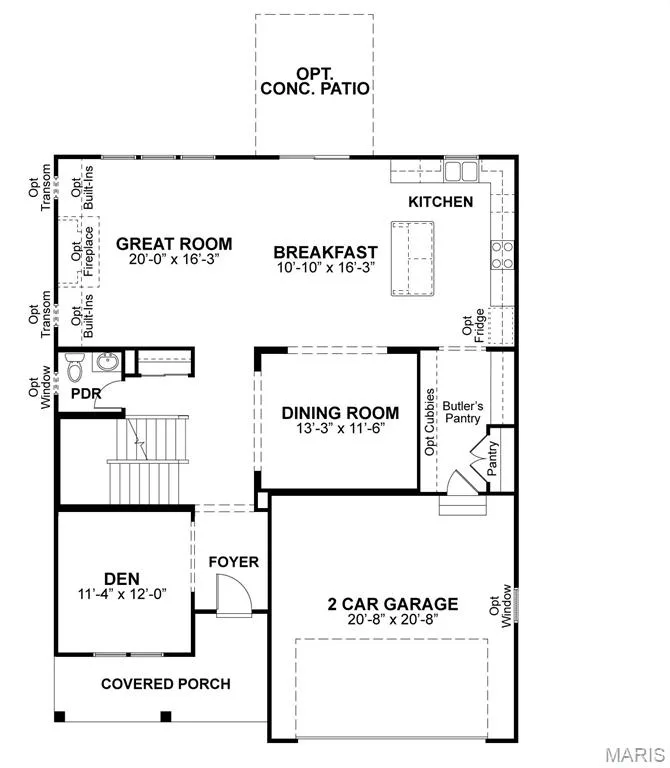 First floor plan — 355 Strawberry Grove Drive, O'Fallon, MO 63376