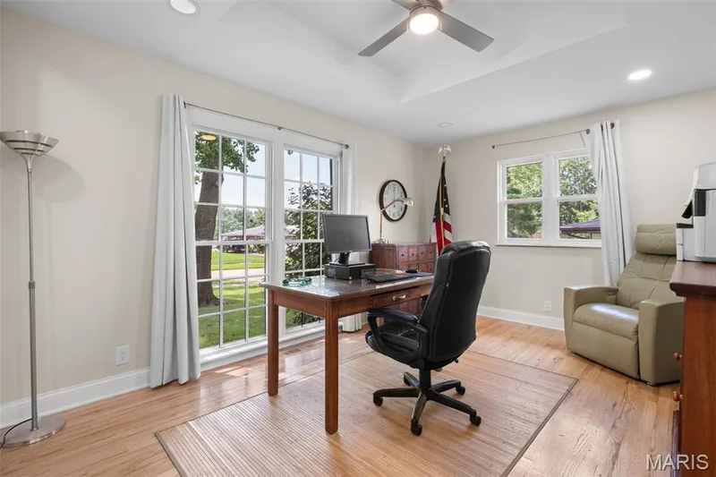 3rd bedroom currently used for an office. Most windows in the home are new. — 312 Diplomat Lane, Chesterfield, MO 63017