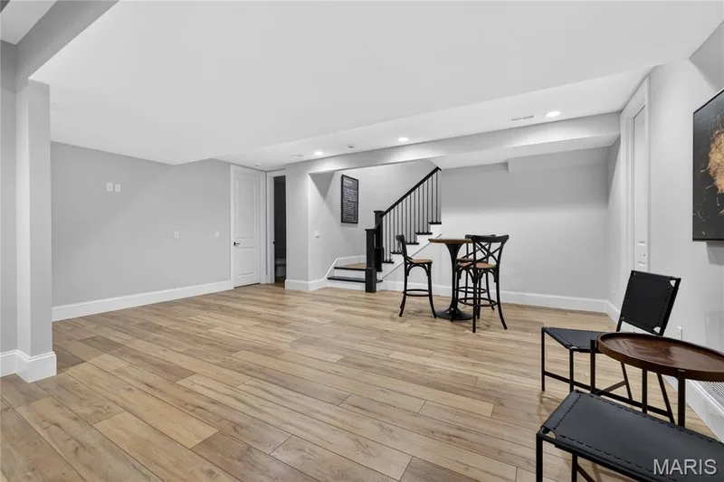 partially finished with half bath. Plenty of space to add a shower if buyer desired to convert to a full bath — 16529 Waterfront Avenue, Chesterfield, MO 63017