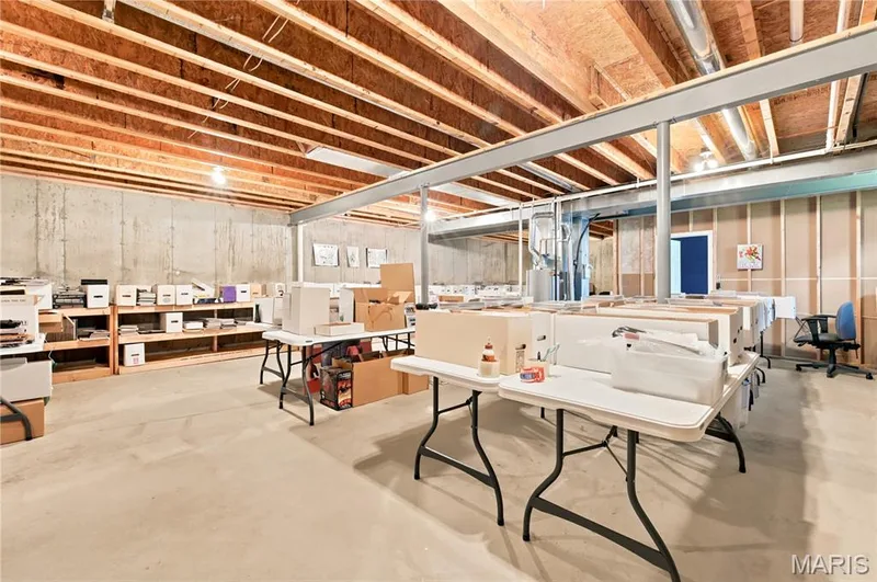 Unfinished basement area has a rough-in for the 3rd bath — 226 City Gate Lane, St Charles, MO 63303