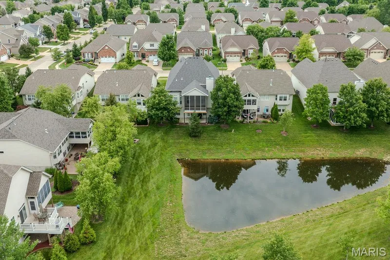 View of small pond. — 14 Burgundy Place Drive, Dardenne Prairie, MO 63368